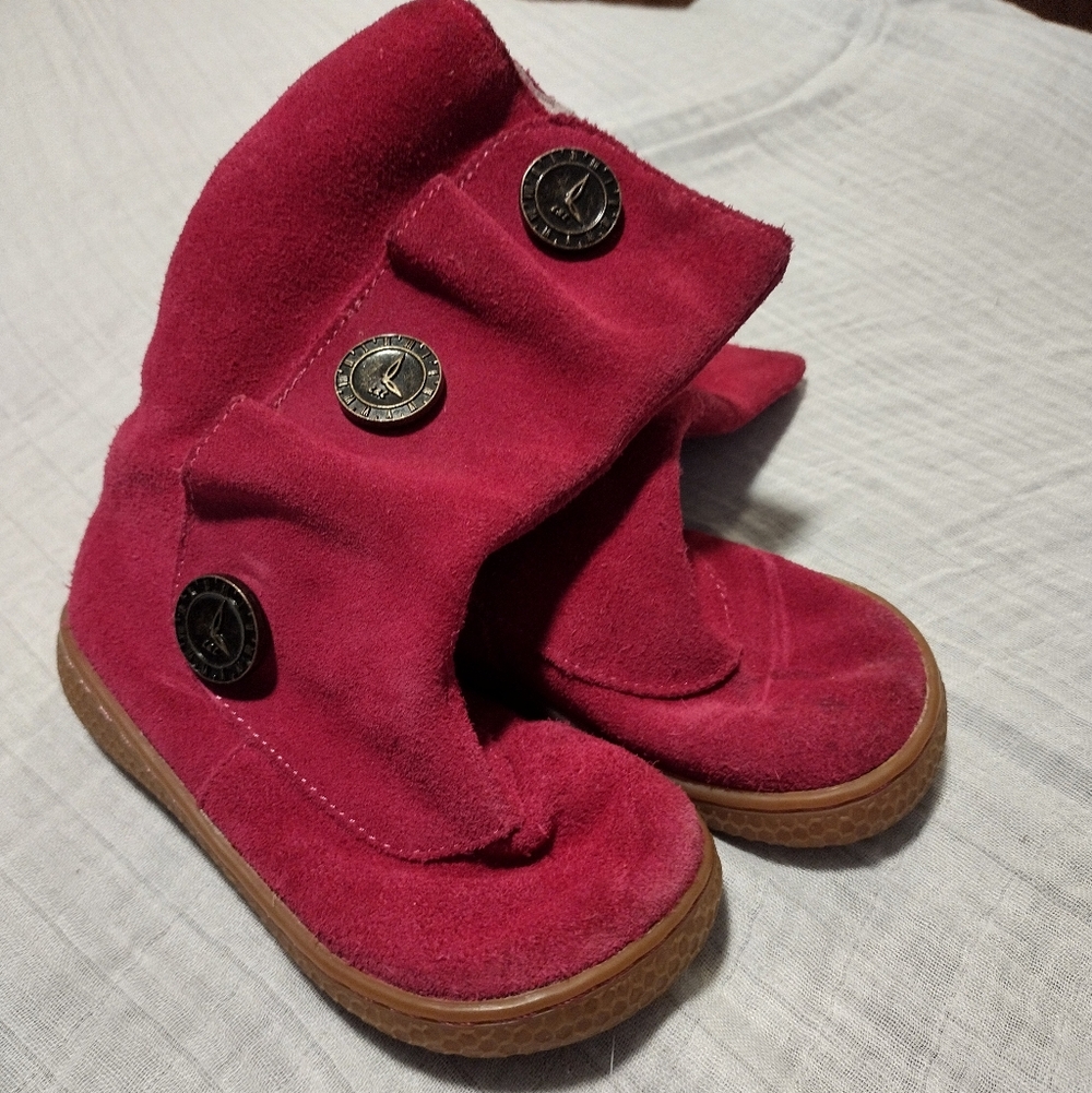 Livie and Luca Tiempo Suede Boots Fuchsia Pink